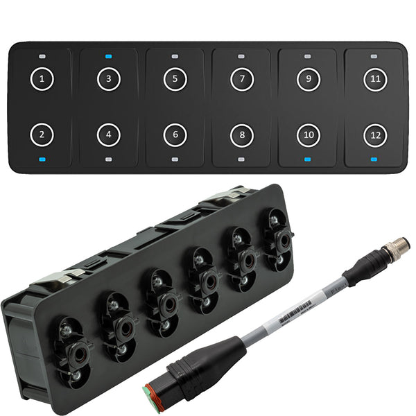 Maretron CKM12 Keypad w/CKM to NMEA 2000&reg; Adapter Cable - 0.2M (Horizontal Orientation)