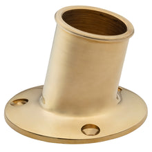 Whitecap Top Mount Flag Pole Socket 1-1/4&quot; ID - Polished Brass