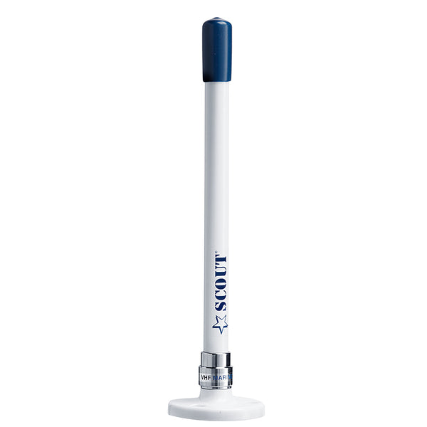 Scout 9" Stubby White VHF Antenna w/Quick Mount Includes 5M RG-58, Mount &amp; Integrated Connector KS-10