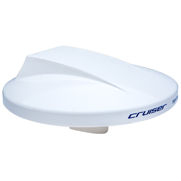 Scout Cruiser 10" White TV Antenna Omnidirectional w/20M, 75 ohms, Cable