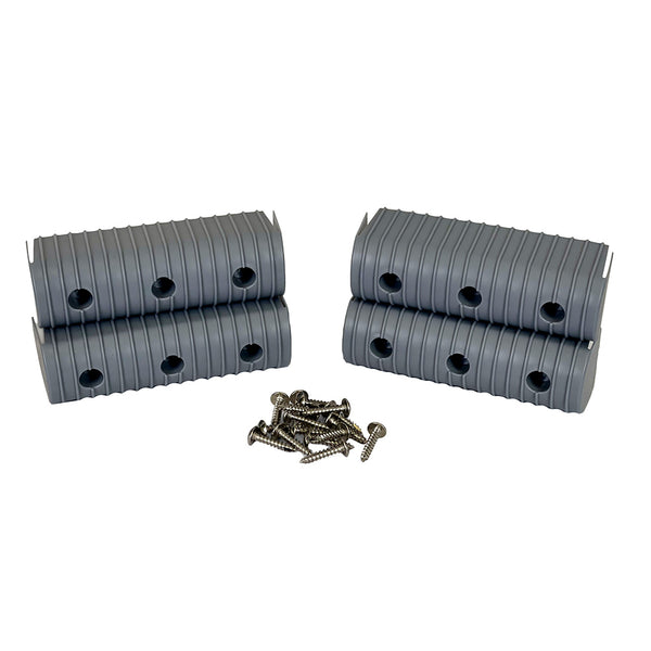 Caliber BunkWrap End Cap 2x6" Grey Accessory Kit w/Stainless Steel Hardware *4-Pack