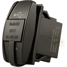 Dual USB Charger, Rocker Switch Mount