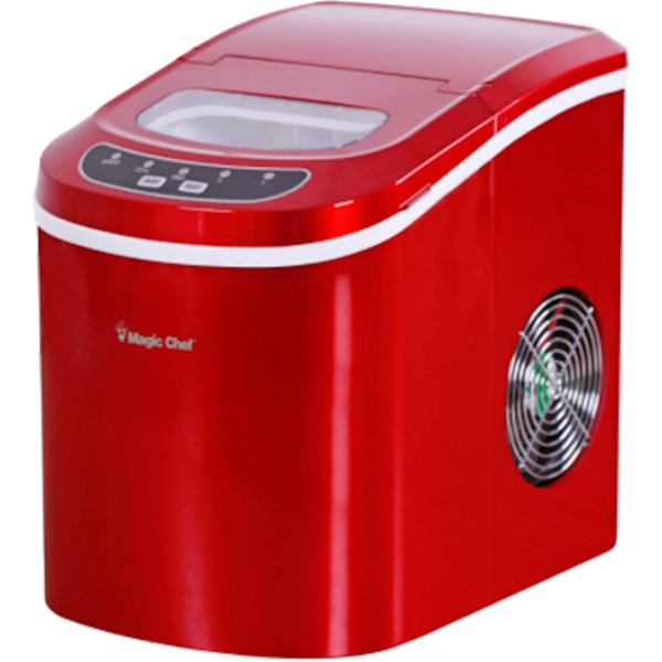 Ice Maker, 27 lbs/day, Portable, Red
