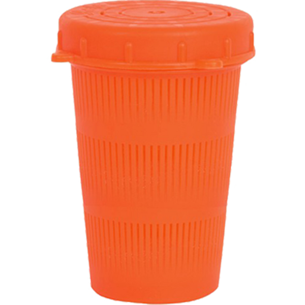 Vented Bait Jar, 1 Liter, Flour. Orange