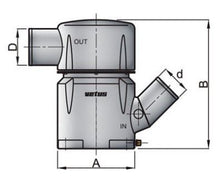 Plastic Waterlock, Vetus, 4 Rotatable