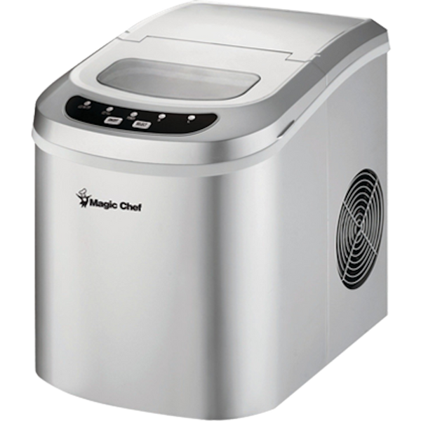 Ice Maker, 27 lbs/day, Portable, Silver