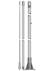 AC Antennas KUM803DM - 3 Section 1200W Antenna for Deck Mounting