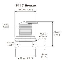 Airmar B117-DT-RAYA - B117 50/200kHz, 600W, Raymarine A, DT