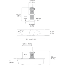 Airmar DT800L-235-N2 - DT800L 235kHz, 100W, Smart™ Sensor, Bronze Long-Stem, NMEA 2000®, 0° Tilt, DT