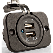 KJM KJM-USB-PM - Dual USB Charger, Panel Mount