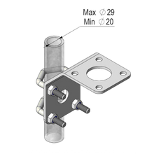 AC Antennas N158F - Heavy Duty Universal Angle Mast Mount