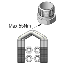 AC Antennas N158F - Heavy Duty Universal Angle Mast Mount
