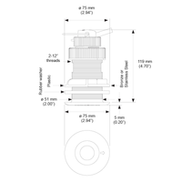 Airmar HT200BV-N2 - HT200 Smart™, Hi-Precision Temperature Sensor, Bronze Housing, Thru Hull, NMEA 2000®