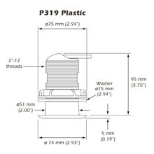 Airmar P319-DT-6G - P319 50/200kHz, 600W, Garmin 6-Pin, DT
