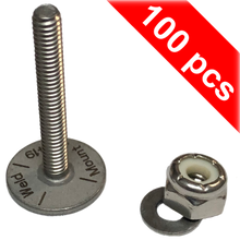 Weld Mount 832-20SS-100 - S/S 8-32 Stud, 1.25" Tall, 0.62" Base