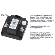 Egis Mobile Electric 7618B - Universal Voltage Sensitive Relay w/ Optional Time Delay, 160 Amp