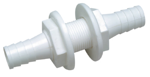 Seachoice 18201 Double-Ended 3/4" x 3/4" Thru Hull Connector For Hose