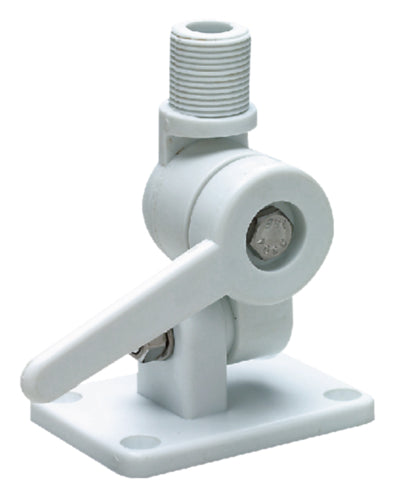 Seachoice 19500 Nylon Antenna Ratchet Mount - White - Bulk Packaging