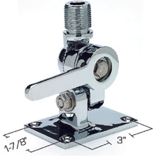 Seachoice 19521 4-Way Antenna Ratchet Mount - Chrome Plated Brass