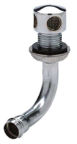 Seachoice 23041 Thru-Hull Vent For 9/16" or 5/8" Hose, Chrome Plated