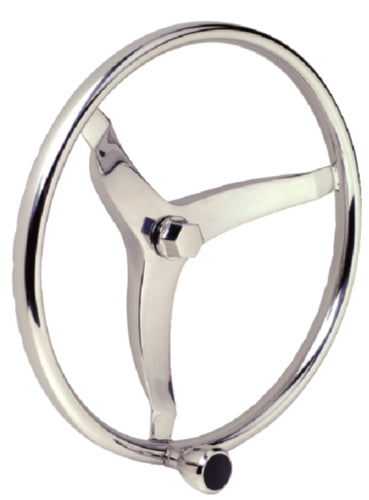 Seachoice 28481 Stainless Steel Sports Steering Wheel With Turning Knob