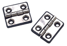 Seachoice 50-33951 (2) 1-5/16" x 1-1/2" Polished Stainless Steel Butt Hinges with Black Nylon Base Plate