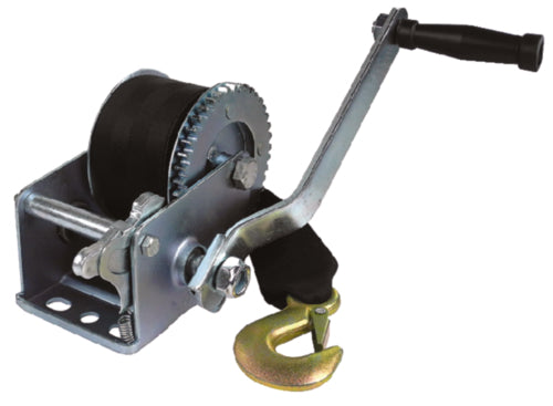 Seachoice 52131 800 Lb. Manual Trailer Winch, 1-Speed, 16-Ft. Strap w/Snap Hook