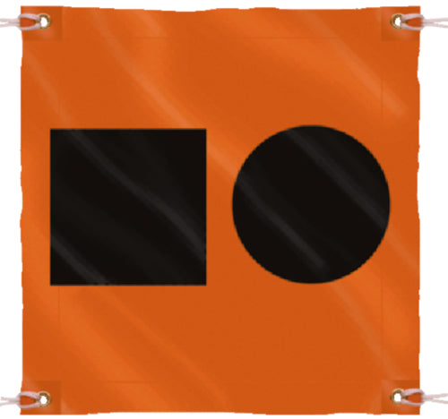 Seachoice 78341 3' x 3' Orange Distress Signal SOS Flag