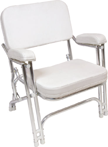 Seachoice 78501 Folding Deck Chair - White