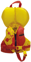 Seachoice 86100 Type ll  Deluxe Childrens Vest  - Infant&#44; Red/Yellow Life Vest With Pop-Up Pillow