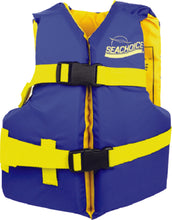 Seachoice 86180 Deluxe General Purpose Life Vest  - Blue/Yellow&#44; Youth