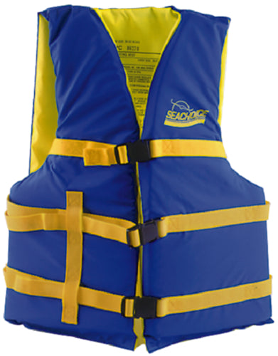 Seachoice 86220 Deluxe General Purpose Life Vest - Blue/Yellow, Adult Universal