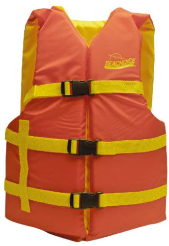 Seachoice 86230 Deluxe General Purpose Life Vest - Orange/Yellow, Adult Universal