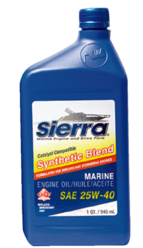 Sierra 18-9440CAT-7 9440CAT7 Synthetic Blend 4-Cycle Inboard-Sterndrive Engine Oil, 25W40 FCW, 55 Gal. Drum