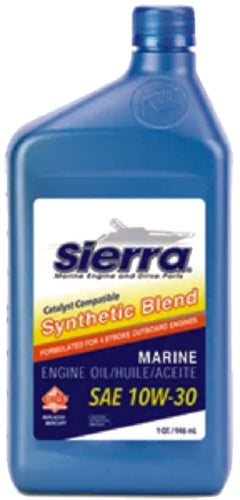 Sierra 18-9421CAT-2 9421CAT2 4-Stroke Synthetic Blend Catalyst Outboard Engine Oil, 10W30, Qt.
