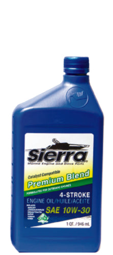 Sierra 18-9421CAT-3 9421CAT3 4-Stroke Synthetic Blend Catalyst Outboard Engine Oil, 10W30, Gal.
