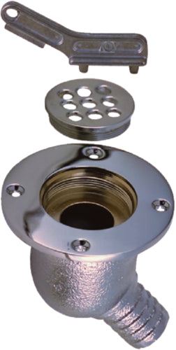 Perko 0142002CHR Chrome Cockpit Scupper, 1-1/2" 