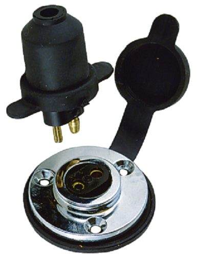 Perko 1190DP0CHR Chrome Plated Zinc Watertight Electrical Deck Connection
