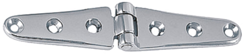 Perko 0120DP2CHR 6" Strap Hinges Chrome Plated Brass, Pr.