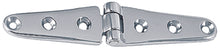Perko 0120DP2CHR 6" Strap Hinges Chrome Plated Brass&#44; Pr.