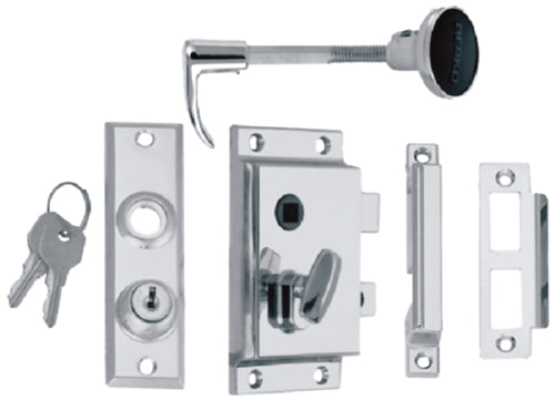 Perko 0919DP0CHR Rim Lock St w/Blt-Flush Strik
