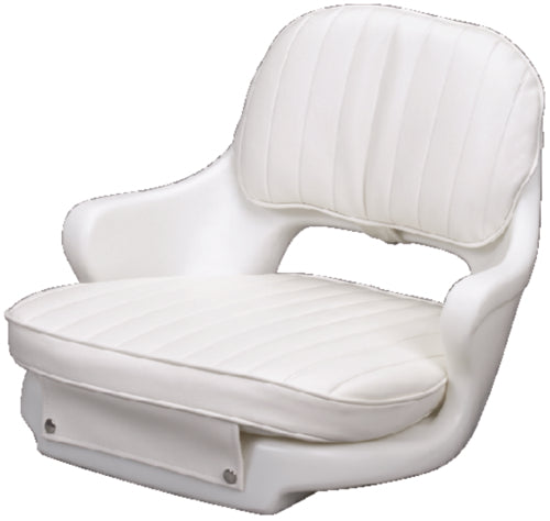 Moeller ST2000-HD Standard Seat With Molded Arms, Cushion Set and Mounting Plate - White