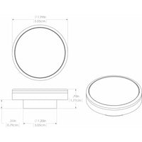 Lumitec Halo Down Light Brushed Red/White Dimming