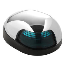 Attwood Quasar&#153; 2-Mile Deck Mount, Green Sidelight - 12V - HIPP/Chrome Housing w/Black Base