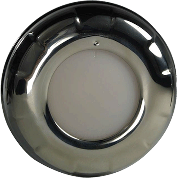 Lumitec Aurora - LED Dome Light - Polished SS Finish - 2-Color White/Red Dimming