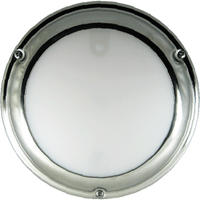 Lumitec TouchDome - Dome Light - Polished SS Finish - 2-Color White/Blue Dimming