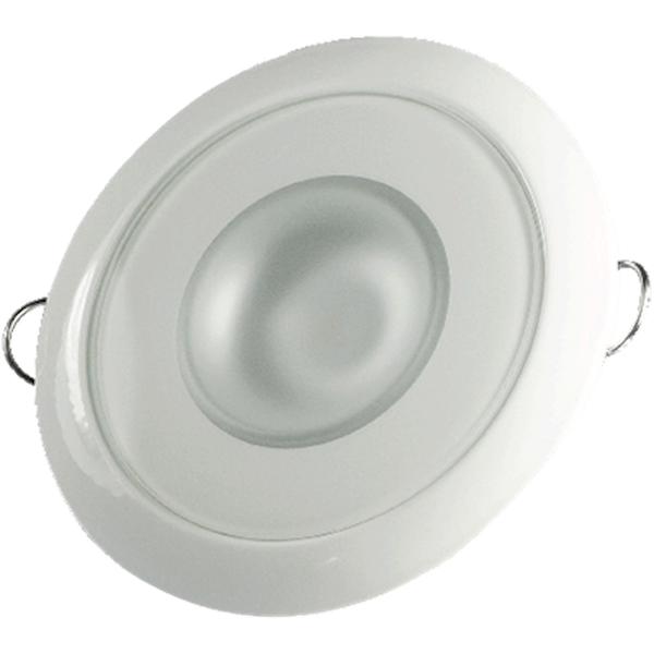 Lumitec Mirage - Flush Mount Down Light - Glass Finish/White Bezel - White Non-Dimming