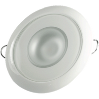 Lumitec Mirage - Flush Mount Down Light - Glass Finish/White Bezel - Warm White Dimming