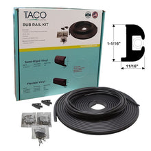 TACO Flex Vinyl Rub Rail Kit - Black w/Black Insert - 70' - 1-1/16&quot; x 11/16&quot;