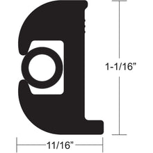 TACO Flex Vinyl Rub Rail Kit - Black w/Black Insert - 70' - 1-1/16&quot; x 11/16&quot;